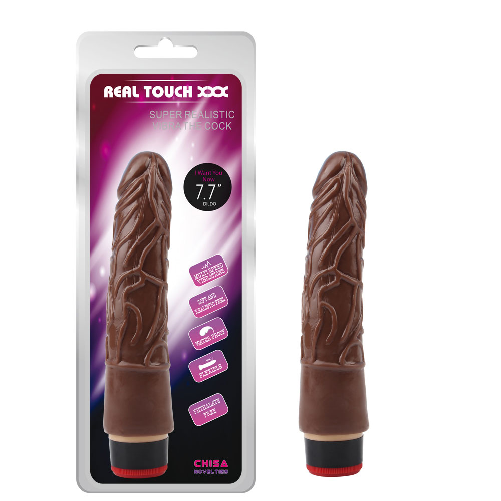 7,7” Vibe Cock-Brązowy